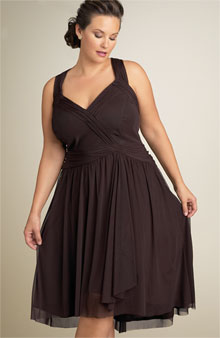 plussize choclate brown dress