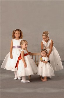 flower girls dresses with rose buds